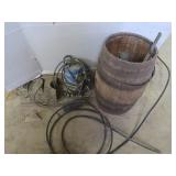Submersible Pump,untested,Wooden Barrel