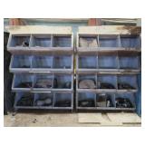 2 Hardware Storage Bins 14x5x18.5"w/contents-some