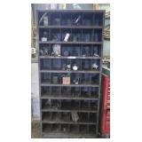 Metal Storage Cubby Unit 36x12x75"H,incl contents
