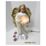 Lighted Animated Angel&3 Ornaments