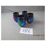 Set of 4 Iridized Glasses