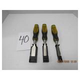 3 Pc Stanley Chisels