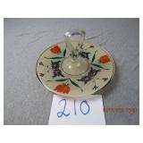 Westmoreland Glass Sandwich Tray w//Orange&Purple