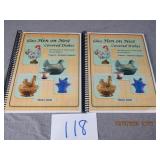 Glass Hen on Nest Covered Dishes Vol.1&2 Books