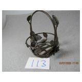 Metal Roses Basket
