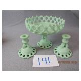 Westmoreland Glass Dorie Mint Green