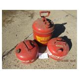 3 Metal Gas Cans