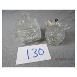 Vintage Westmoreland Crystal Candy Dish&Vase