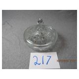 McKee Rock Crystal Candy Dish w/Lid