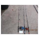 Set of 3 Shakespeare Fishing Rods