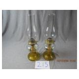 Jeannette Glass Oil Lamps w/Orig Boxes