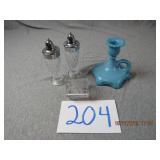 Westmoreland Candlestick,Napkin Ring&S&P Shakers