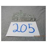 Glass Firetruck Candy Container-Taiwan