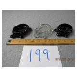 Westmoreland Glass Turtle Ashtrays