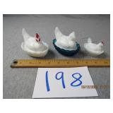 Westmoreland Hens-set of 3