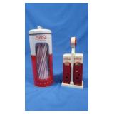 Coca Cola straw holder & Salt & Pepper shakers