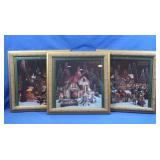 3  Framed Christmas Prints