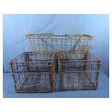 Wire Milk Crates, Baskets