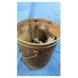 Bucket of Metal Scrap incl. Horshoes