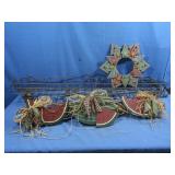 2 Metal Basket/Shelves 40x7.25"& 2 Hanging Home