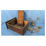 Antique Candle Holder,Anchor Silver Plate,2