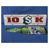 21" Metal Rolling Rock Sign&more