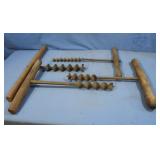 4 Antique Primitive Hand Augers
