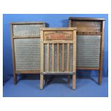 3 Antique Washboards