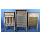 3 Antique Washboards