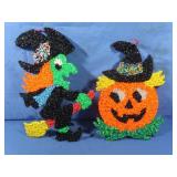 Vintage Popcorn Witch& Jack-o-Lantern