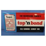 29x14.5" Metal Campbell Top&Bond Sign