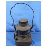 Vintage Railroad Lantern w/Red Globe
