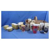 Vintage Plastic Mugs&Cups&Coffee cup w/Creamer