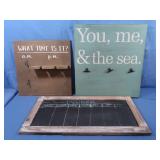 Home Decor Lot-Chalkbord,Wooden Wall Hangings