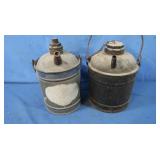 2 Vintage Pour Spout, 1 Gallon Fuel Cans