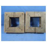 2 Antique Wood Squares 12x12