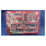 1985 Coca-Cola Toy Truck Set, Plastic,15 pc