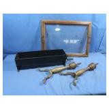 Vintage Brass Fireplace Andirons 17",Vintage