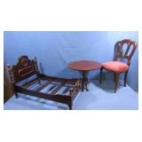 Vintage Ornate Victorian Doll Furniture,Bed