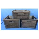 3 Vintage Milk Crates