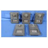 5 Antique US Post Box Doors 4x5" 1 is 6x3.5"