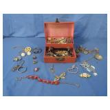 Costume Jewelry w/jewelry Box