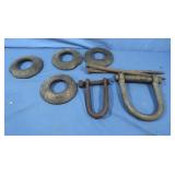 6"x3" Clevis, 4-6" Brass Flanges