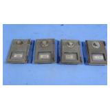 4 Antique US Post Box Fronts