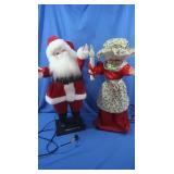 Animated&Illuminated Santa&Mrs. Claus,24"H