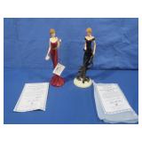 2 Hamilton Collection Princess DI Figurines