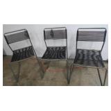 3 Spaghetti Chairs 16x17.5x31"H