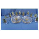 Glass Christmas Design Dish Set