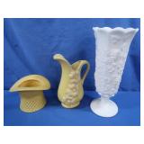 Westmoreland Paneled Grape Milk Glass Vase