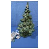 Ceramic Christmas Tree w/Colored Insert Bulbs